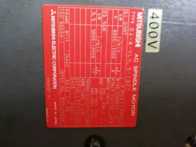Mitsubishi SJ-4-VL5.5-13ZT AC Spindle Motor 