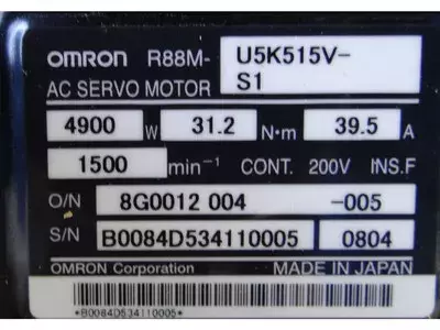 Omron R88M-U5K515V-S1 AC Servo Motor