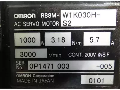 Omron R88M-W1K030H-S2 AC Servo Motor