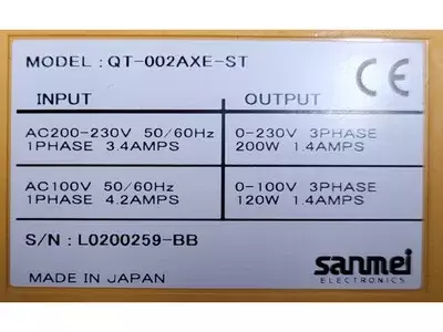 Sanmei QT-002AXE-ST Drive 