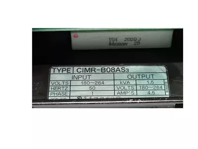 Yaskawa CIMR-B08AS3 Juspeed-F Transistor Inverter 