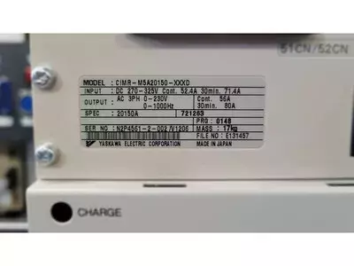 Yaskawa CIMR-M5A20150-XXXD Spec: 20150A Inverter VS-626M5