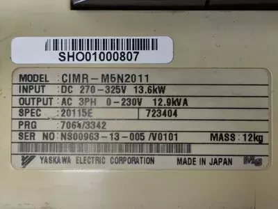 Yaskawa CIMR-M5N2011 Inverter VS-626M5 