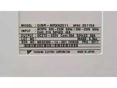 Yaskawa CIMR-MRXN2011  CONVERTER 