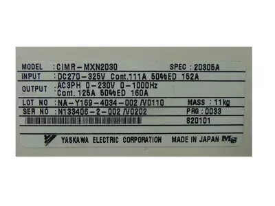 Yaskawa CIMR-MXN2030 Inverter 