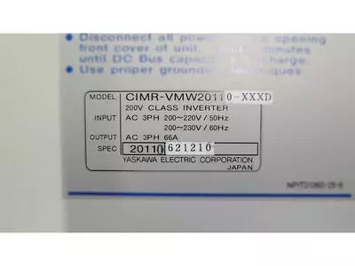 Yaskawa CIMR-VMW20110-XXXD Varispeed 626VM3