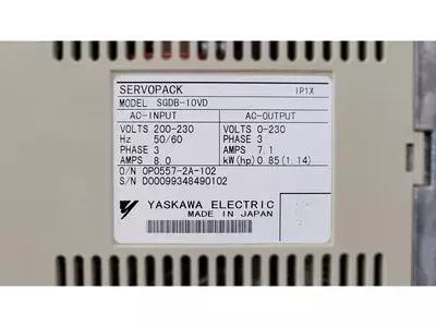 Yaskawa SGDB-10VD Servopack