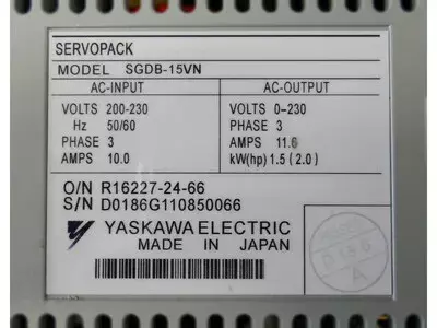 Yaskawa SGDB-15VN Servopack