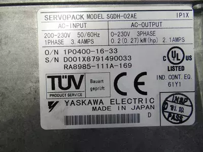Yaskawa SGDH-02AE  Servopack 
