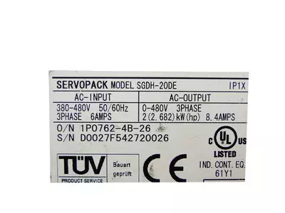 Yaskawa SGDH-20DE  Servopack