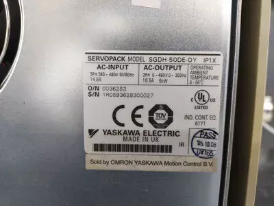 Yaskawa SGDH-50DE-OY Ver. 33942 Servopack