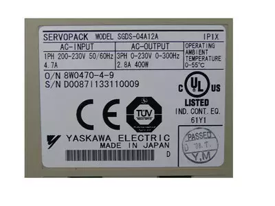 Yaskawa SGDS-04A12A Servopack