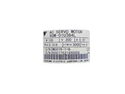 Yaskawa SGM-01U3B4L Servo Motor