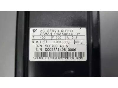 Yaskawa SGMAH-04AAA61D-OY AC Servo Motor 