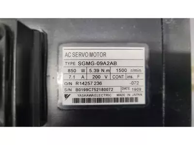 Yaskawa SGMG-09A2AB HAAS 93-0346 AC Servo Motor 
