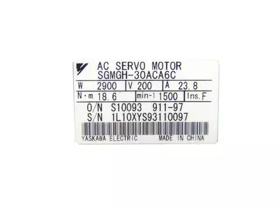 Yaskawa SGMGH-30ACA6C Servo Motor