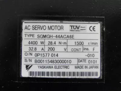 Yaskawa SGMGH-44ACA6E  AC Servo Motor