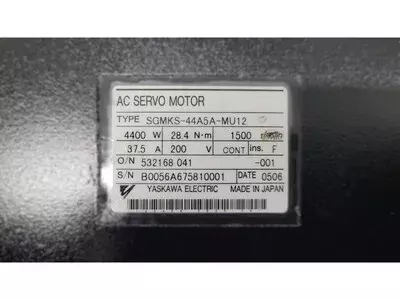 Yaskawa SGMKS-44A5A-MU12 Servo Motor