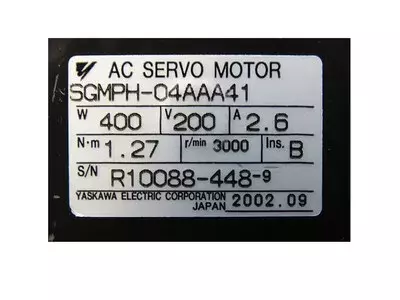Yaskawa SGMPH-04AAA41 Servo Motor