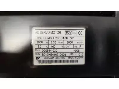 Yaskawa SGMSH-20DCA6H-OY AC Servo Motor 