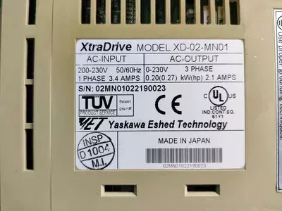 Yaskawa XD-02-MN01 V3.03 XtraDrive