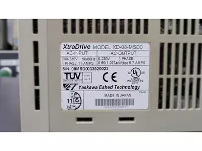 Yaskawa XD-08-MSD0 V3.23 XtraDrive