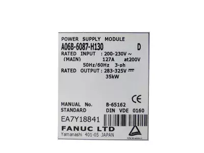 Fanuc A06B-6087-H130 Power Supply