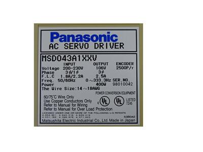 PANASONIC servo  driver MSD043A1XX Refurbished 2-5 days delivery 