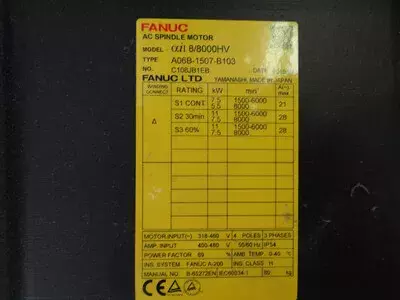 Fanuc A06B-1507-B103 Spindle Motor