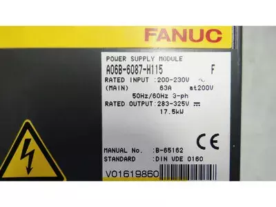 Fanuc A06B-6087-H115 Alpha Power Supply