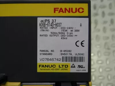 Fanuc A06B-6140-H037  Power Supply