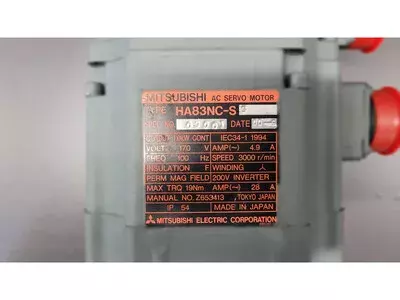 Mitsubishi HA83NC-SS or HA83NBSD7-E33  AC Servo Motor 