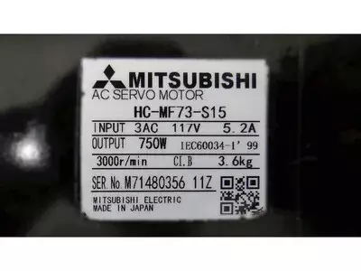 Mitsubishi HC-MF73-S15 AC Servo Motor