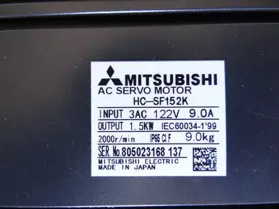 Mitsubishi HC-SF152K AC Servo Motor 
