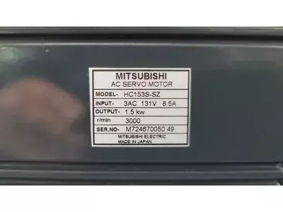 Mitsubishi HC153S-SZ or HC153S-A42 AC Servo Motor 