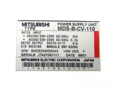 Mitsubishi MDS-B-CV-110 Power Supply Unit