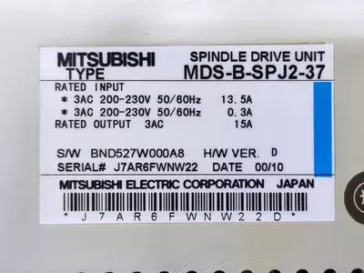 Mitsubishi MDS-B-SPJ2-37 Spindle Drive Unit 