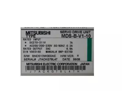 Mitsubishi MDS-B-V1-10 Servo Drive Unit 