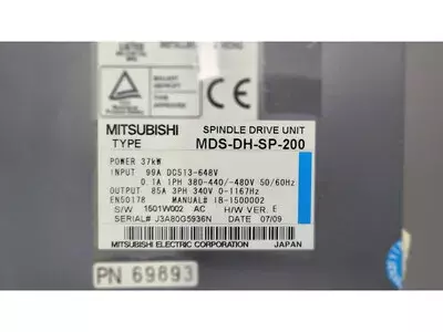 Mitsubishi MDS-DH-SP-200 Spindle Drive Unit 