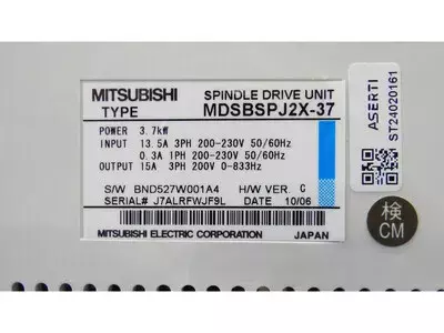 Mitsubishi MDSBSPJ2X-37 or MDS-B-SPJ2X-37 Spindle Drive Unit
