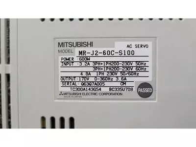 Mitsubishi MR-J2-60C-S100 AC Servo Drive 