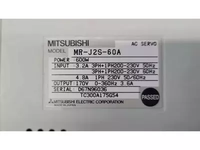 Mitsubishi MR-J2S-60A AC Servo Drive