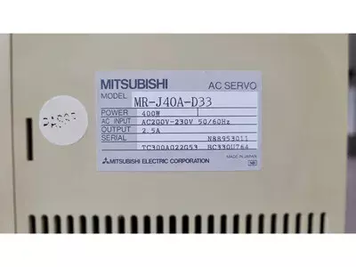 Mitsubishi MR-J40A-D33 AC Servo
