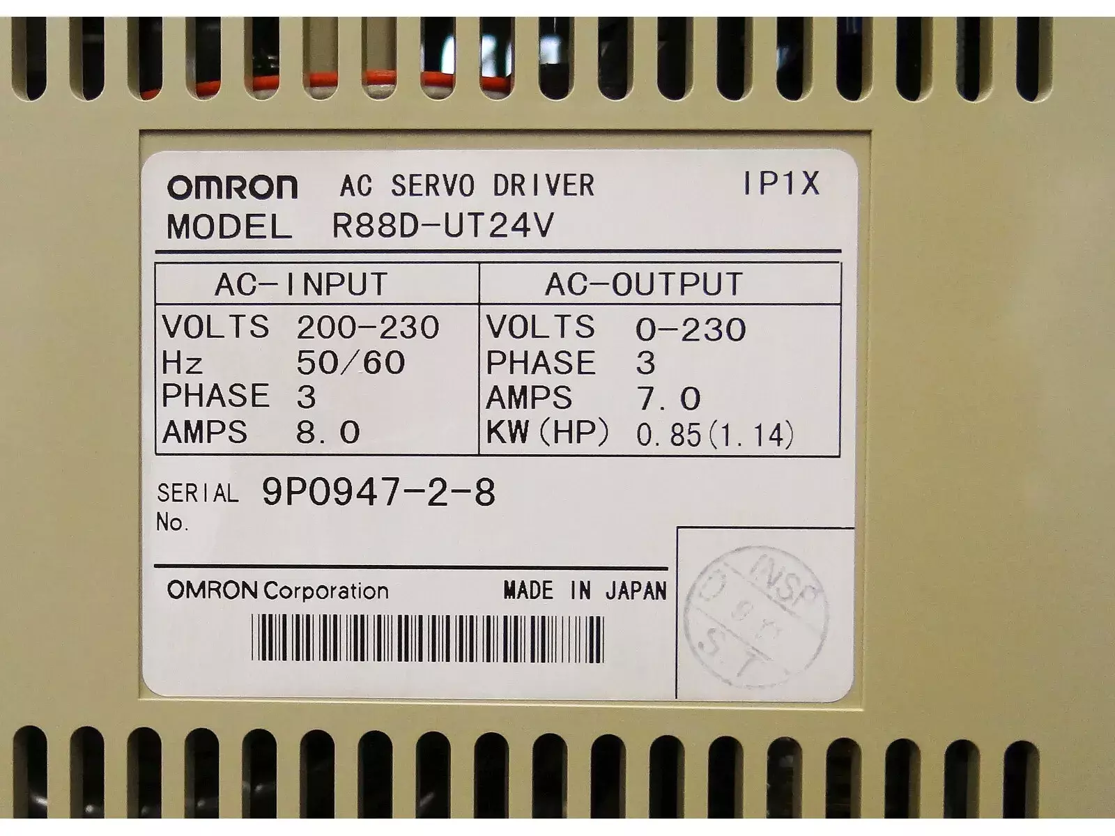 Omron R88D-UT24V AC Servo Driver