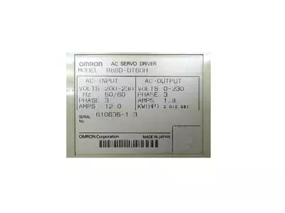 Omron R88D-UT60H  AC Servo Driver