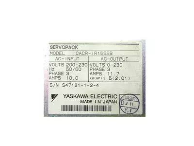 Yaskawa CACR-IR15SEB Servopack 