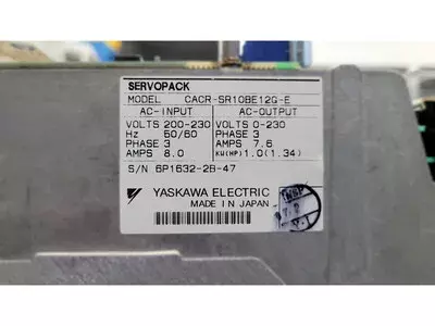Yaskawa CACR-SR10BE12G-E Servopack 