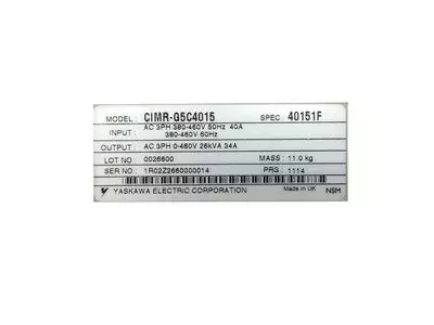 Yaskawa CIMR-G5C4015 Varispeed 616G5