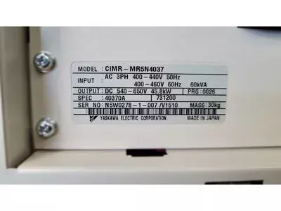 Yaskawa CIMR-MR5N4037 Converter VS-656 MR5