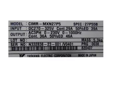 Yaskawa CIMR-MXN27P5 Inverter